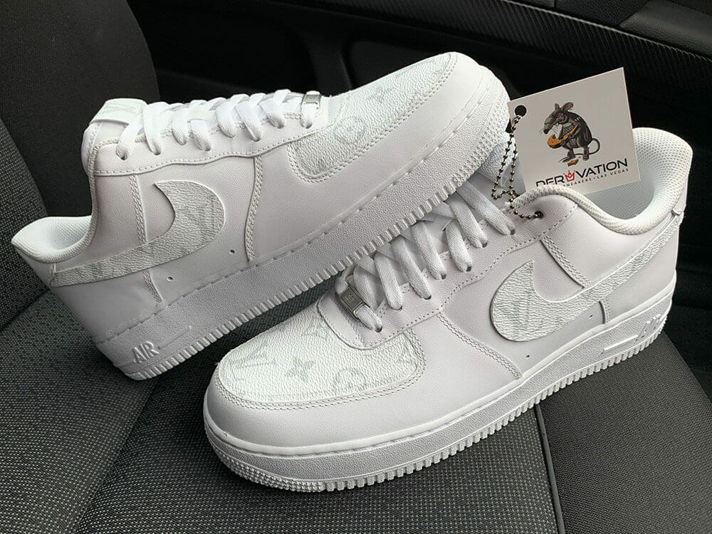 Custom Air Force 1 White LV Patterned