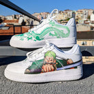 Custom Air Force 1 White One Piece Character And Green Dragon Design-shecustomize