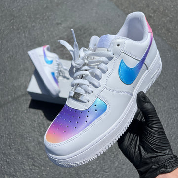 Custom Air Force 1 White Rainbow Ombre