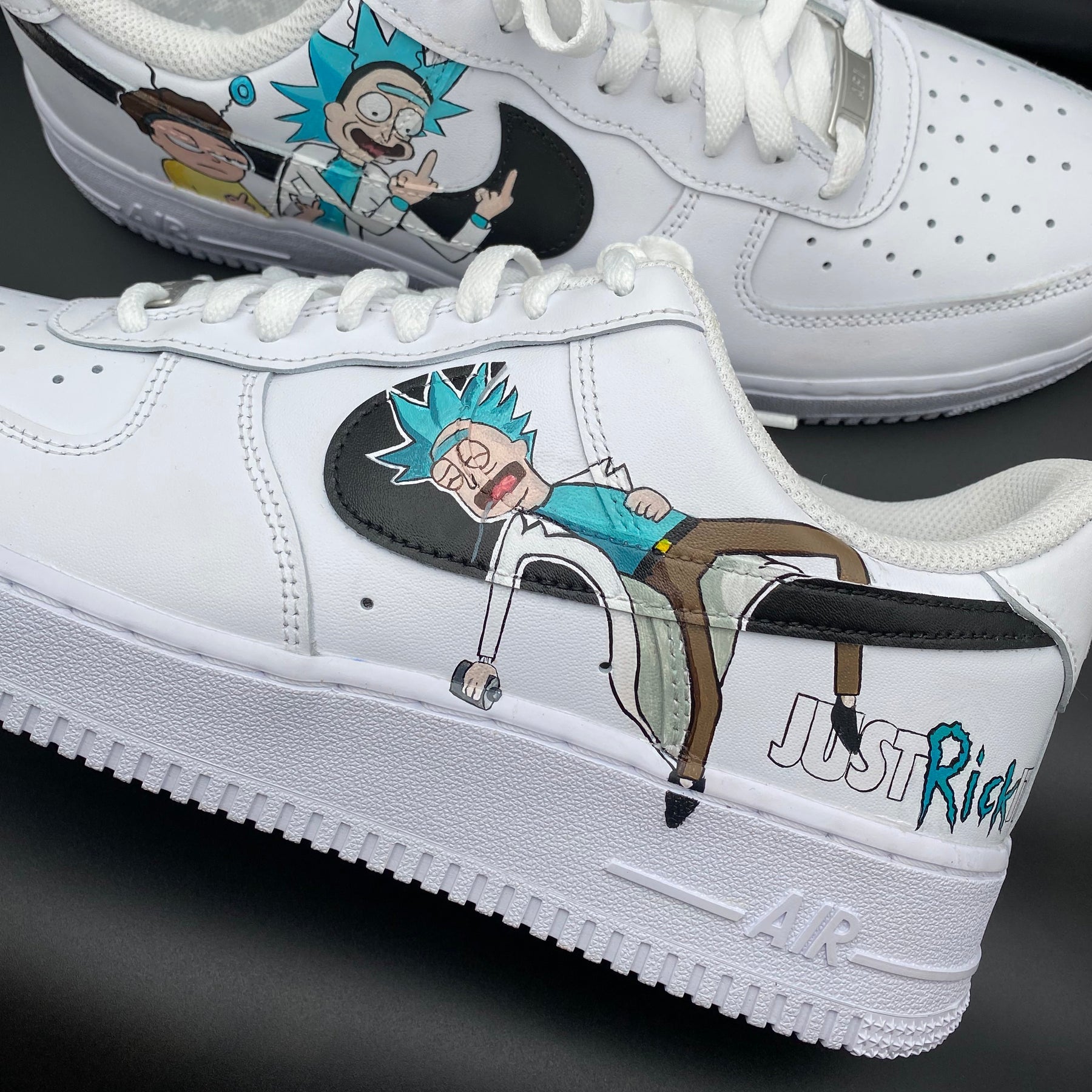 Custom Air Force 1 White Rick And Morty Theme-shecustomize