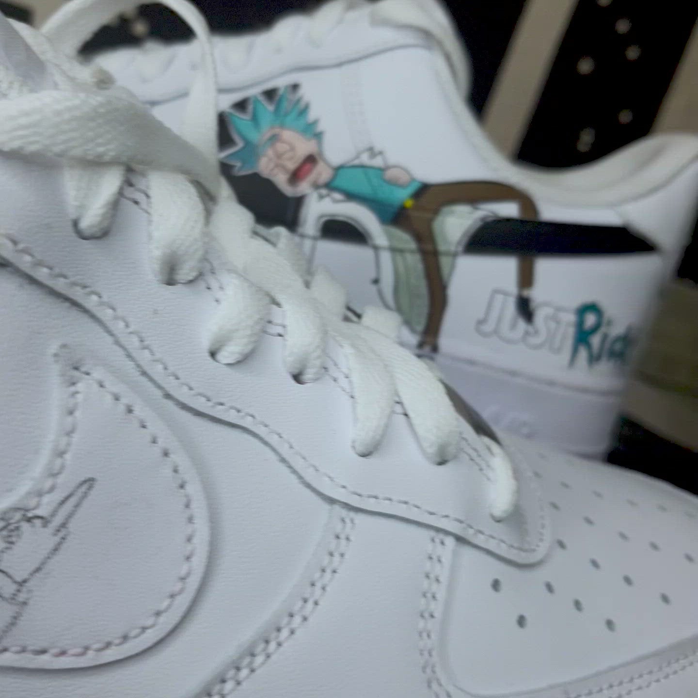 Custom Air Force 1 White Rick And Morty Theme-shecustomize