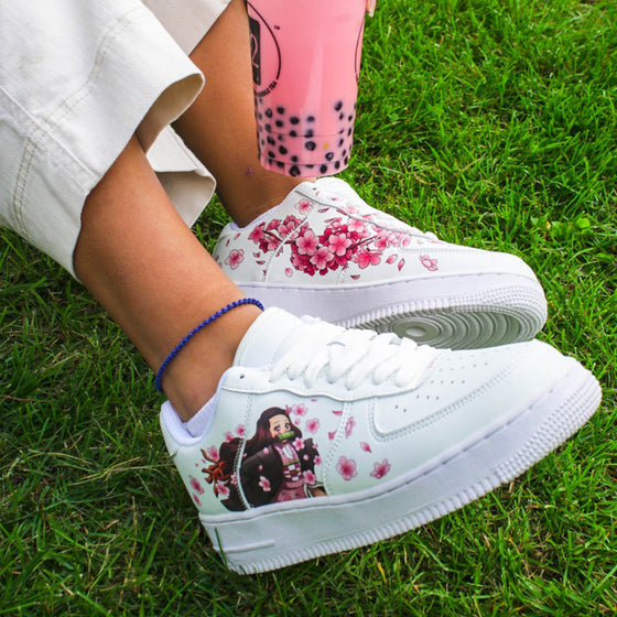Custom Air Force 1 White Sakura And Anime Character Design-shecustomize