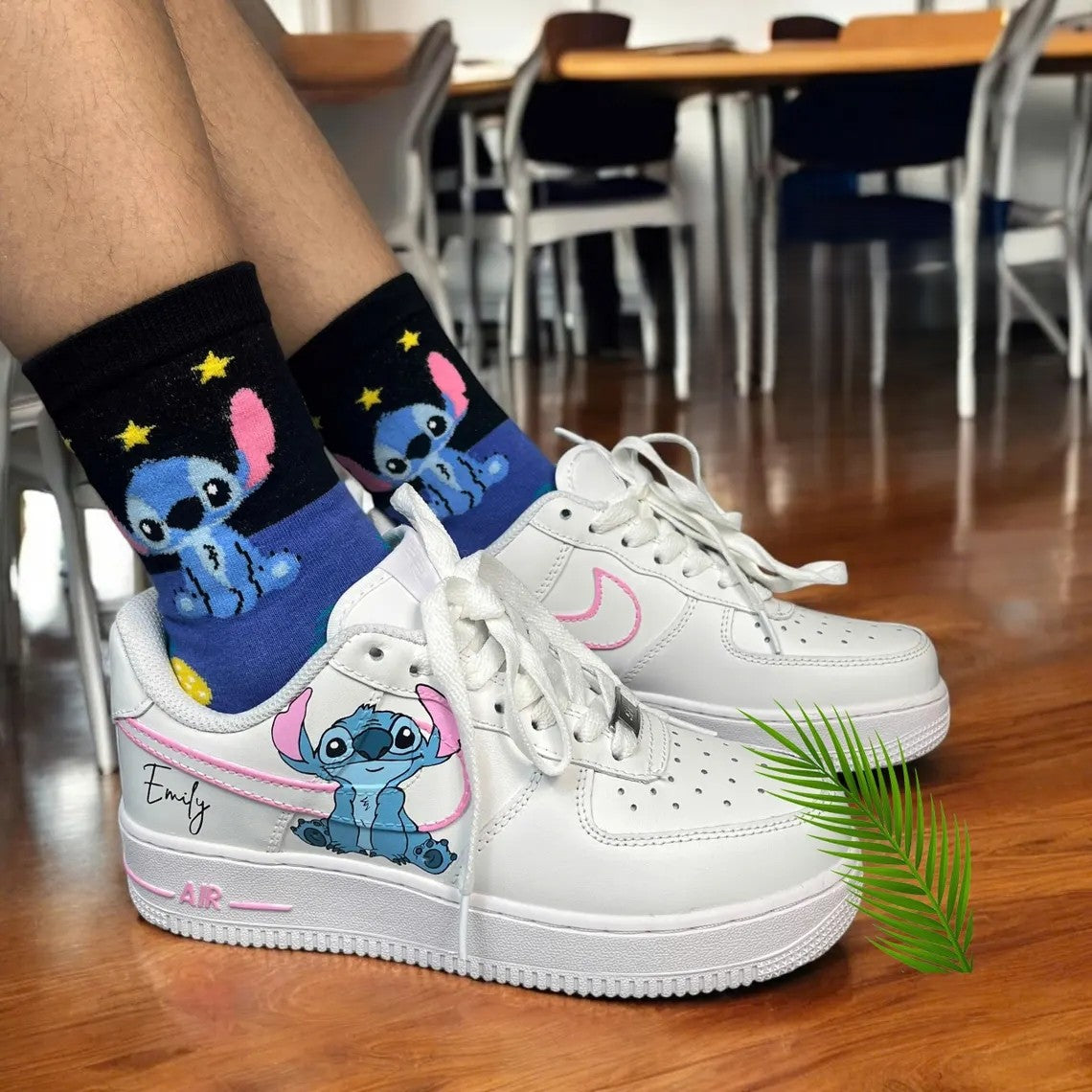 Custom Air Force 1 White Stitch Pattern-shecustomize