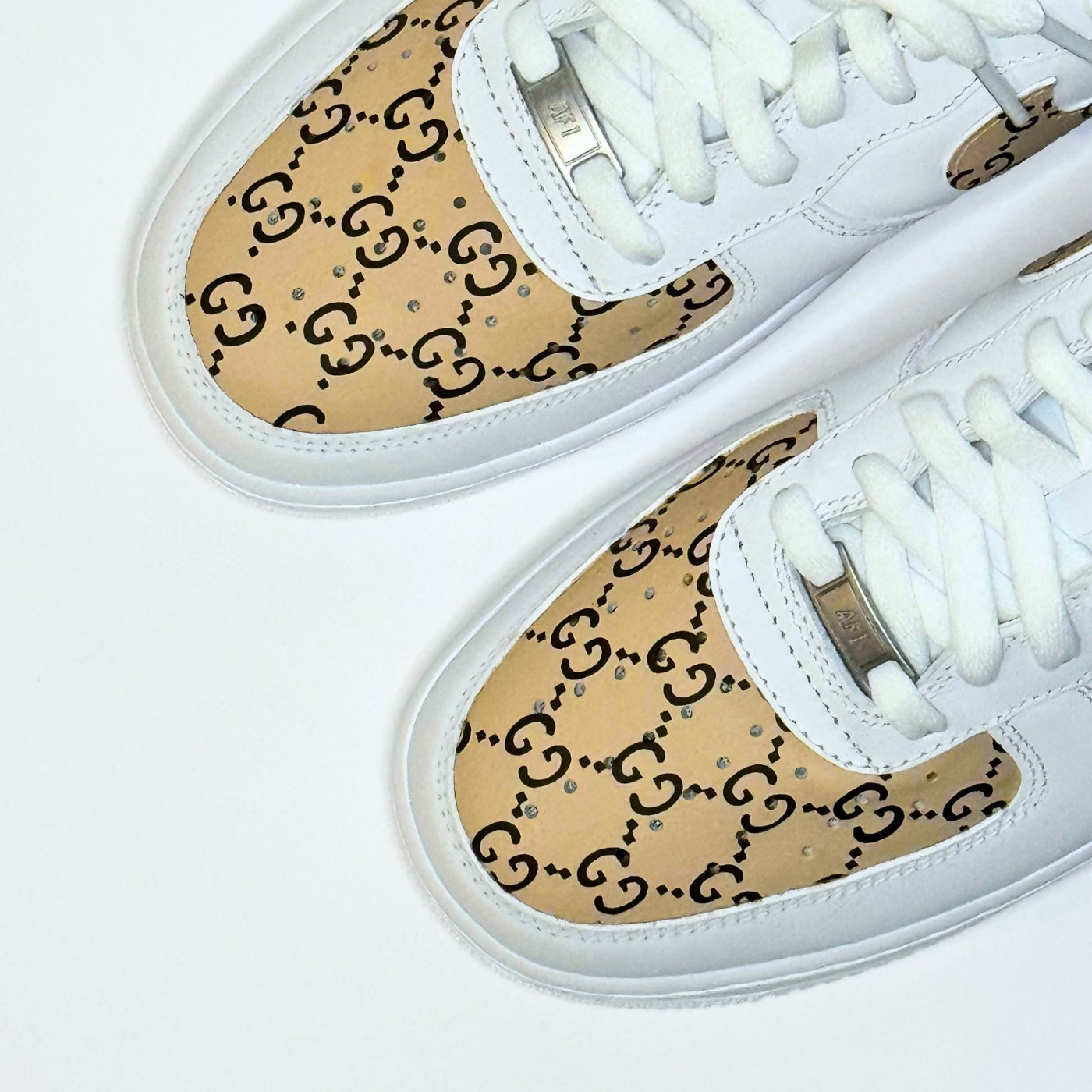 Custom Air Force 1 White With GG Pattern