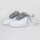 Custom Air Force 1 White With Grey Rope Material-shecustomize