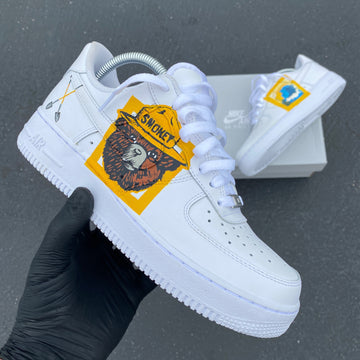 Custom Air Force 1 White With Honey Badger Patch