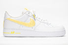 Custom Air Force 1 White Yellow Swoosh Fleece Material-shecustomize
