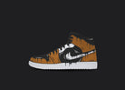Custom Air Jordan 1 Black Khaki Drip Pattern-shecustomize