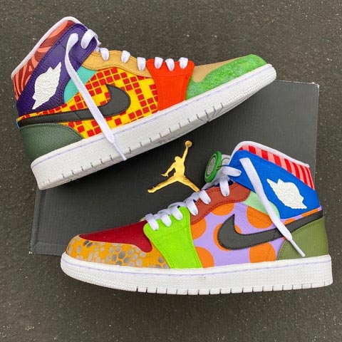 Custom Air Jordan 1 Multicolor Pattern Mix