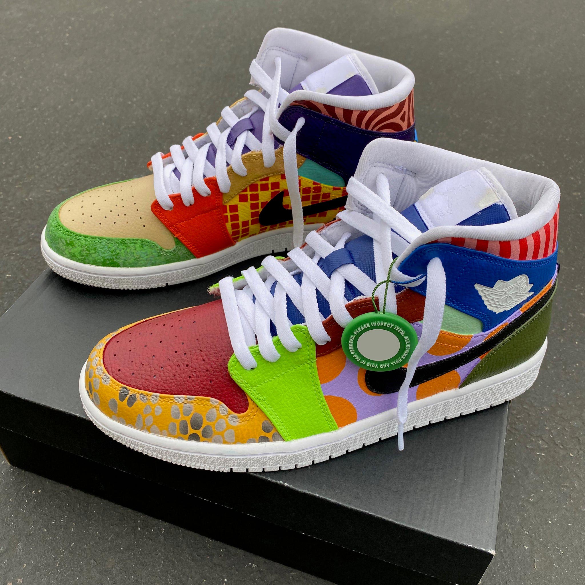 Custom Air Jordan 1 Multicolor Pattern Mix