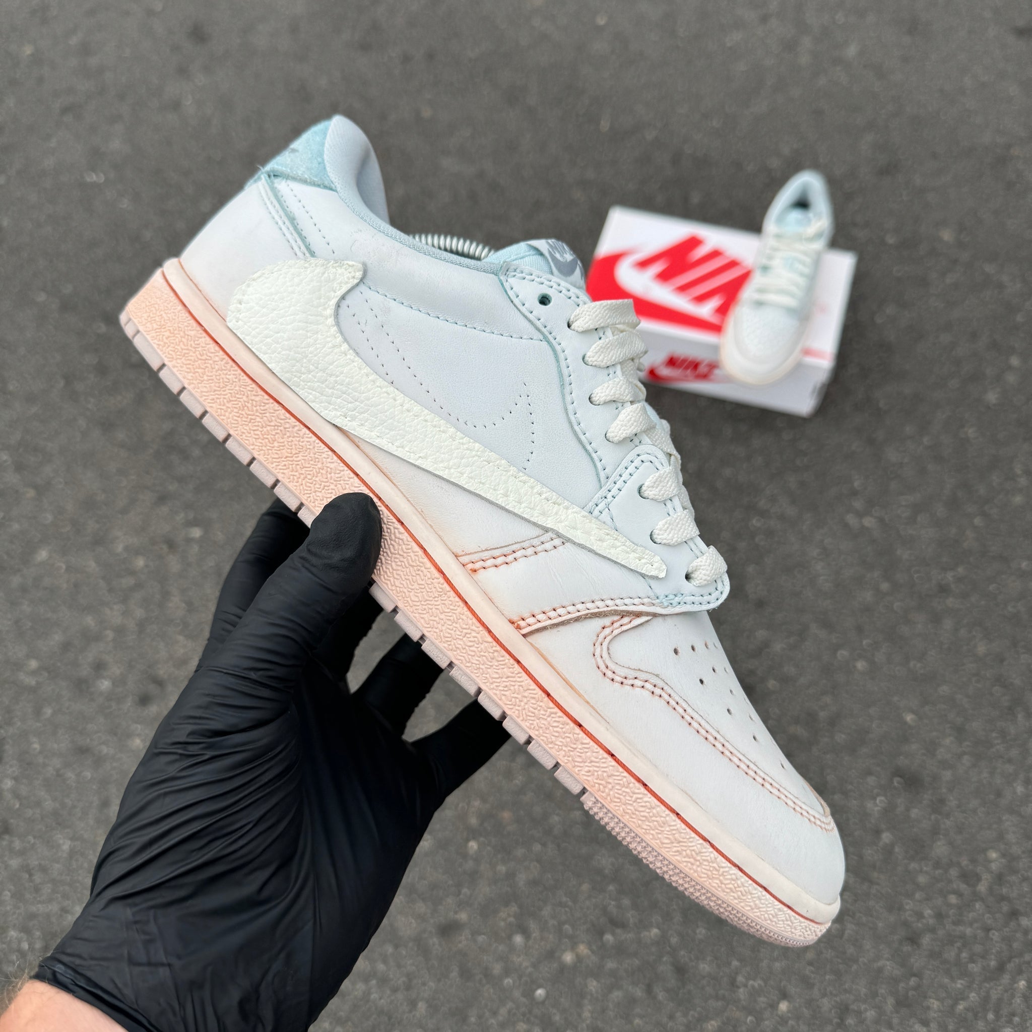 Custom Air Jordan 1 Travis Scott White Low