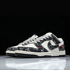 Custom Dunk Black And White LV Pattern