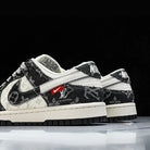 Custom Dunk Black And White LV Pattern