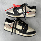 Custom Dunk Black Beige Text Design-shecustomize