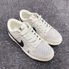 Custom Dunk Off - White Khaki With LV Logo