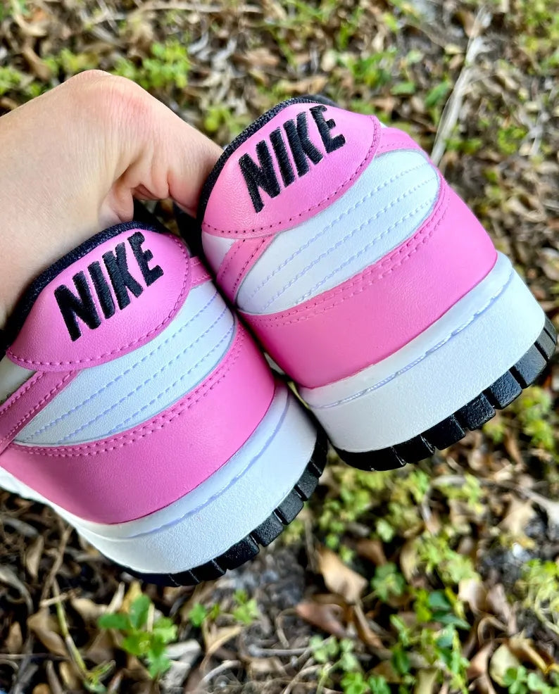 Custom Dunk Pink Black White Color