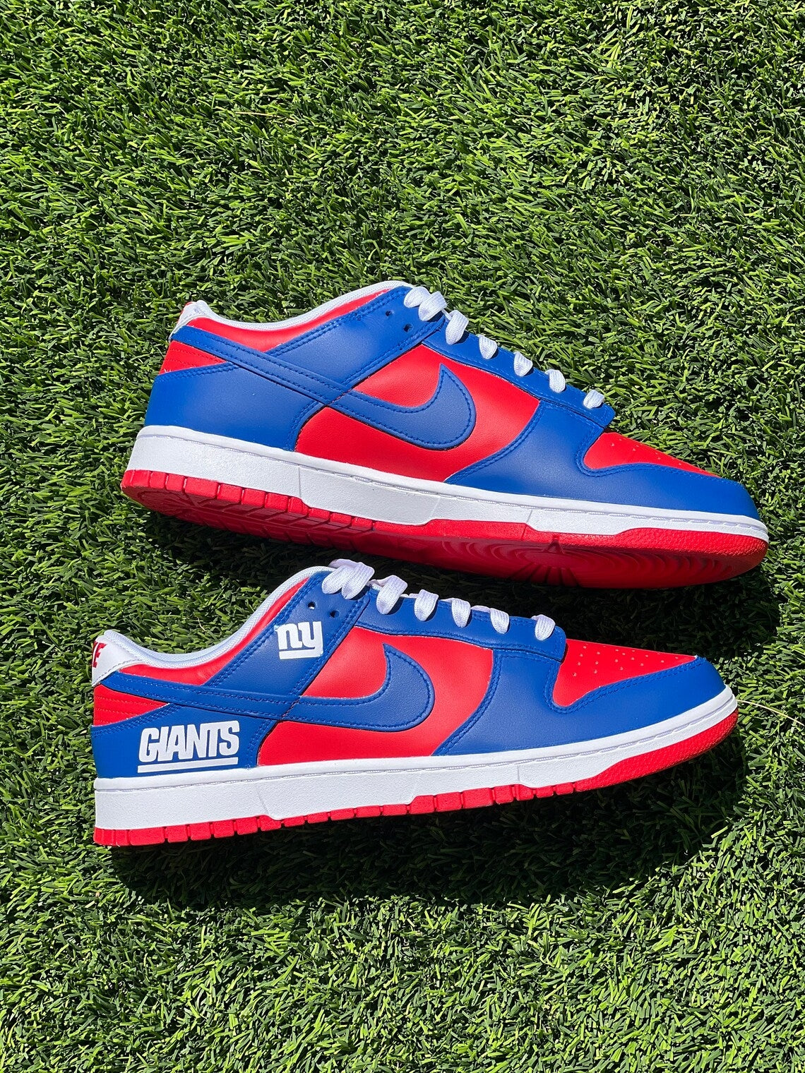 Custom Dunk Red Blue New York Giants Theme