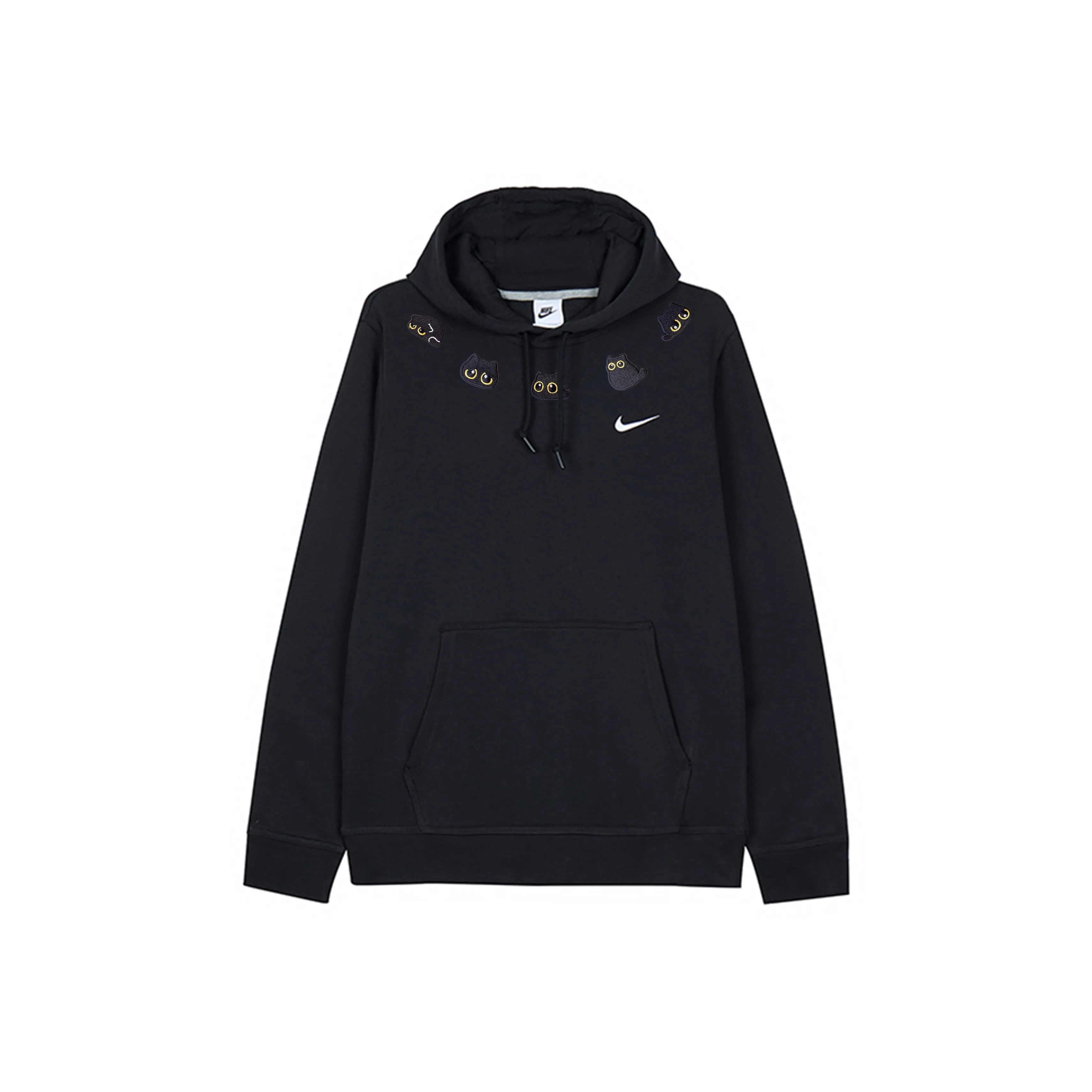 Custom Embroidery Nike Sweatshirt Black Cat