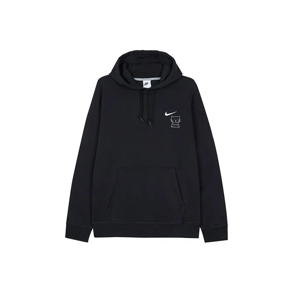Custom Embroidery Nike Sweatshirt Black Cat Design
