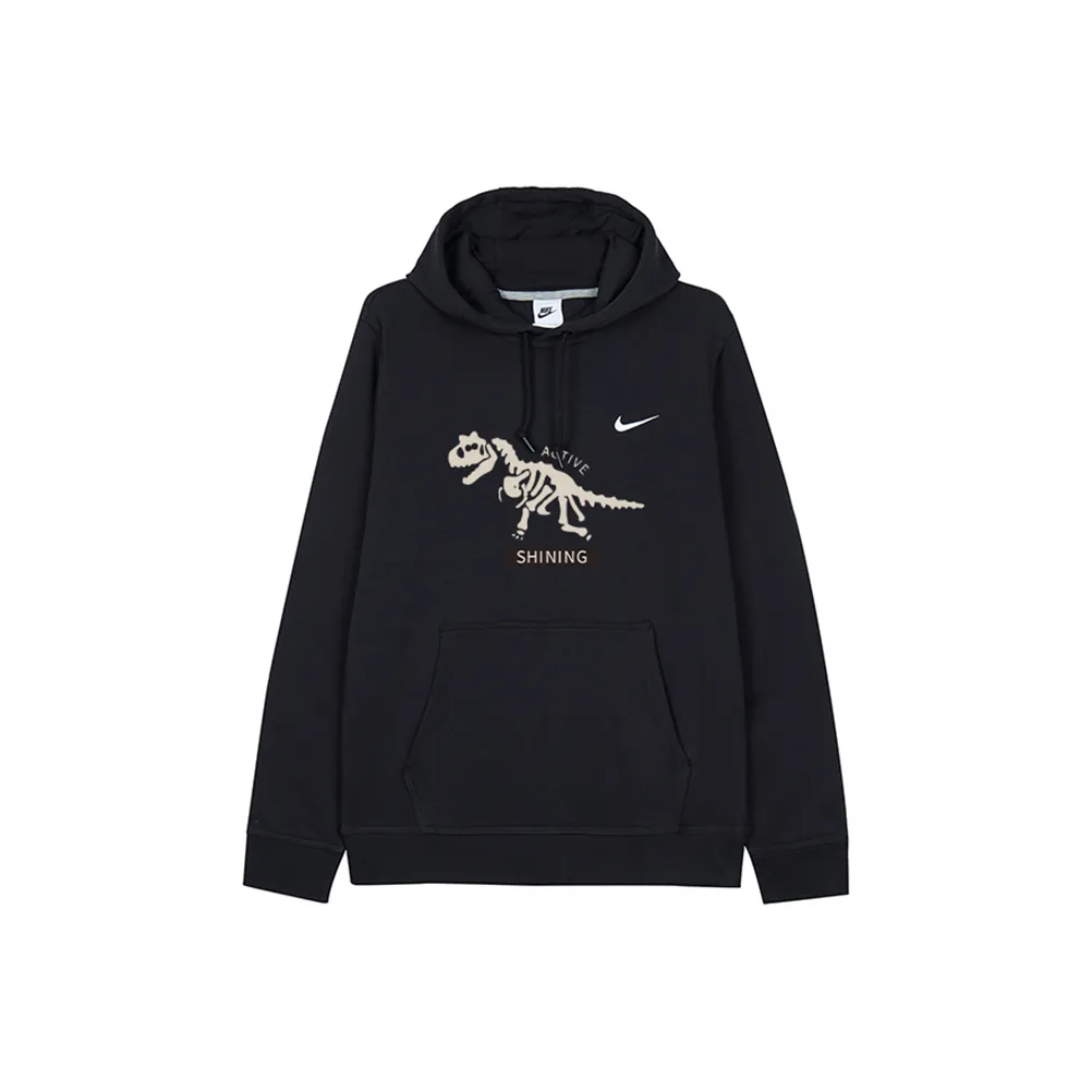 Custom Nike Sweatshirt Black Dinosaur Skeleton Design