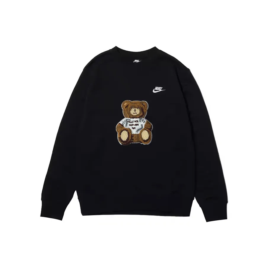 Custom Nike Sweatshirt Black Plain Back