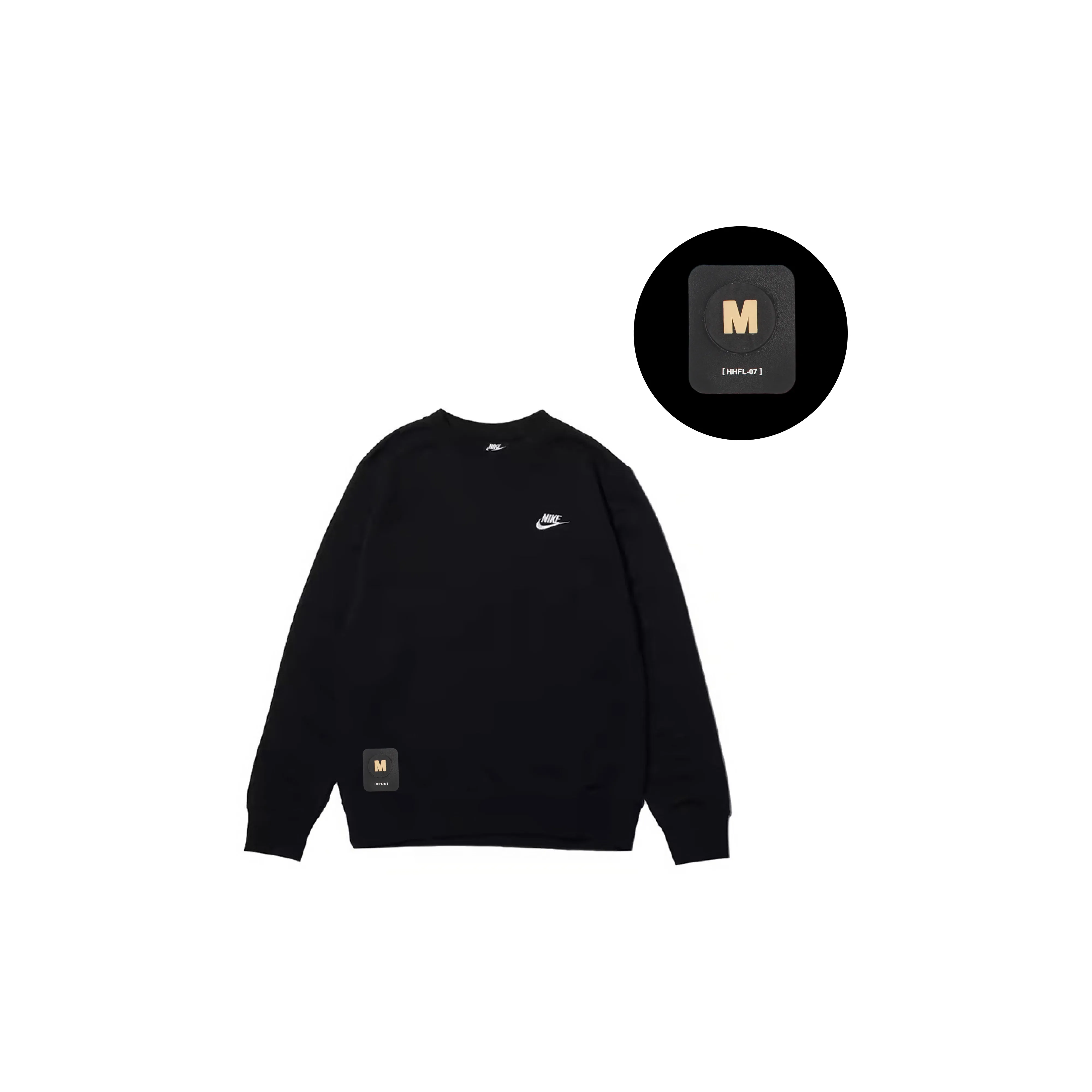 Custom Nike Sweatshirt Black With Small Logo