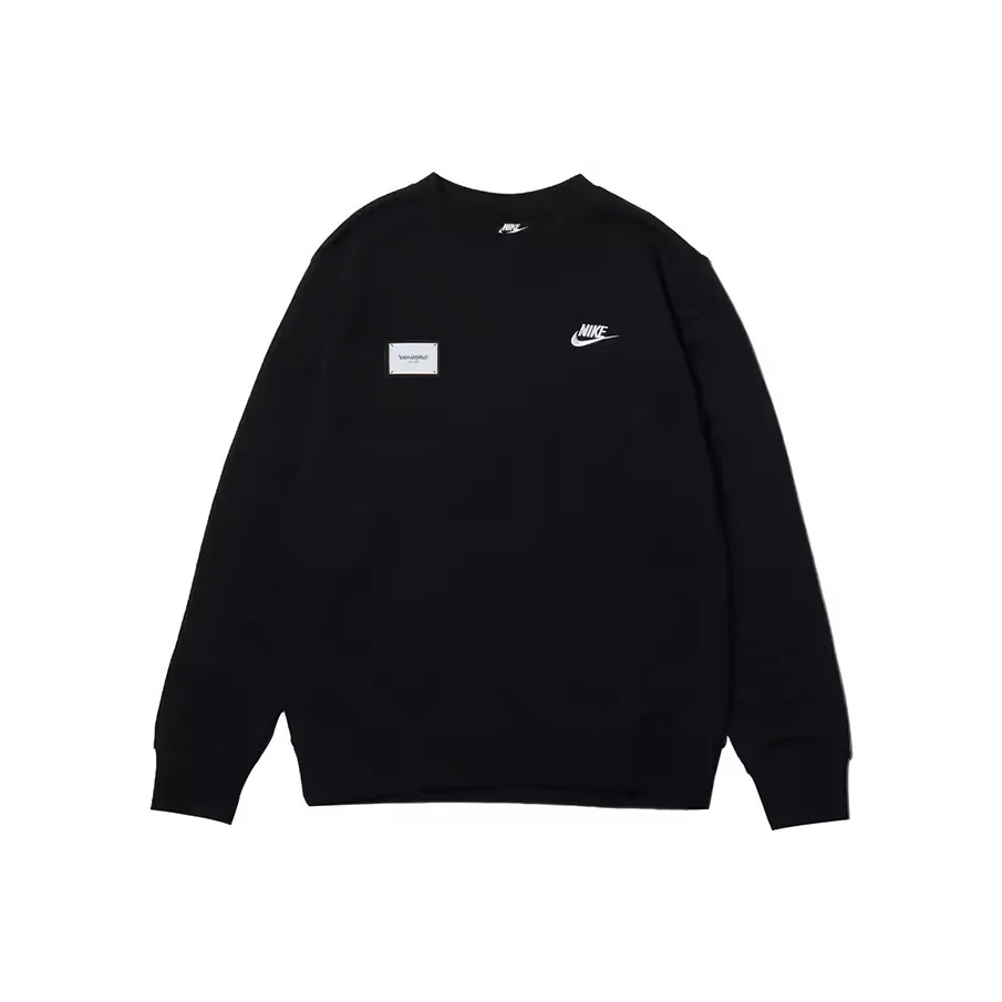 Custom Nike Sweatshirt Black With Small Logo Patch