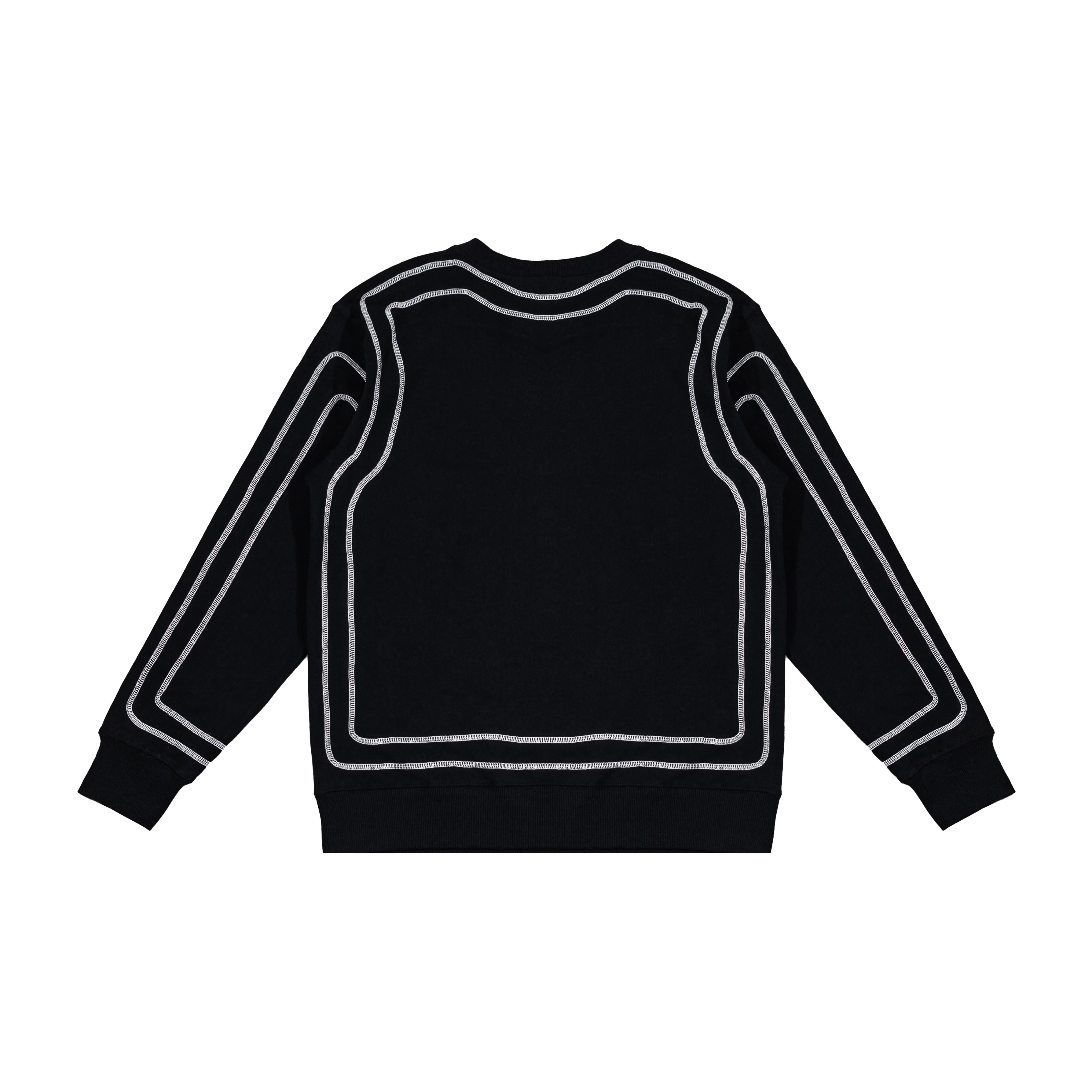 Custom Nike Sweatshirt Black With White Outline Design