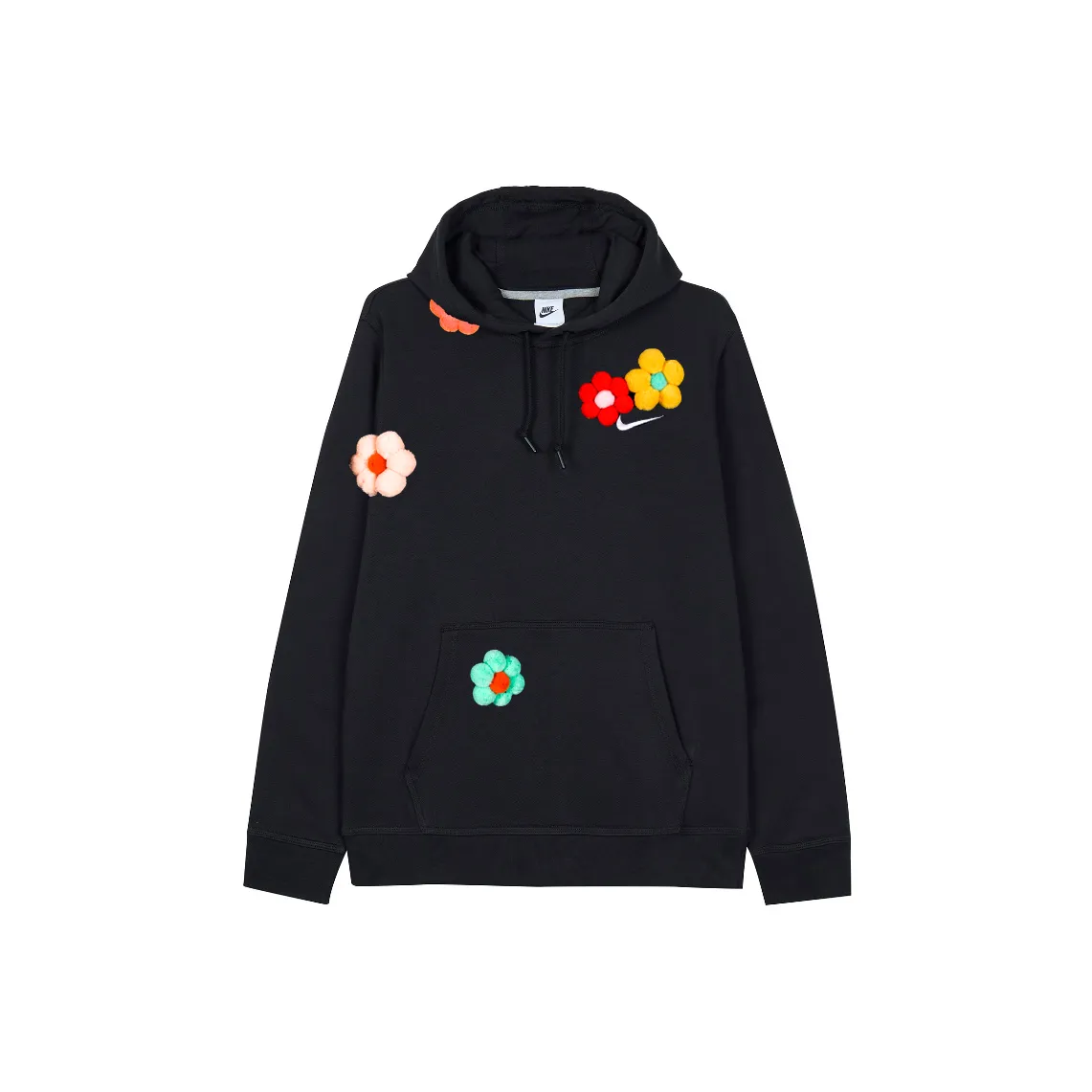 Custom Nike Sweatshirt Floral Design Black