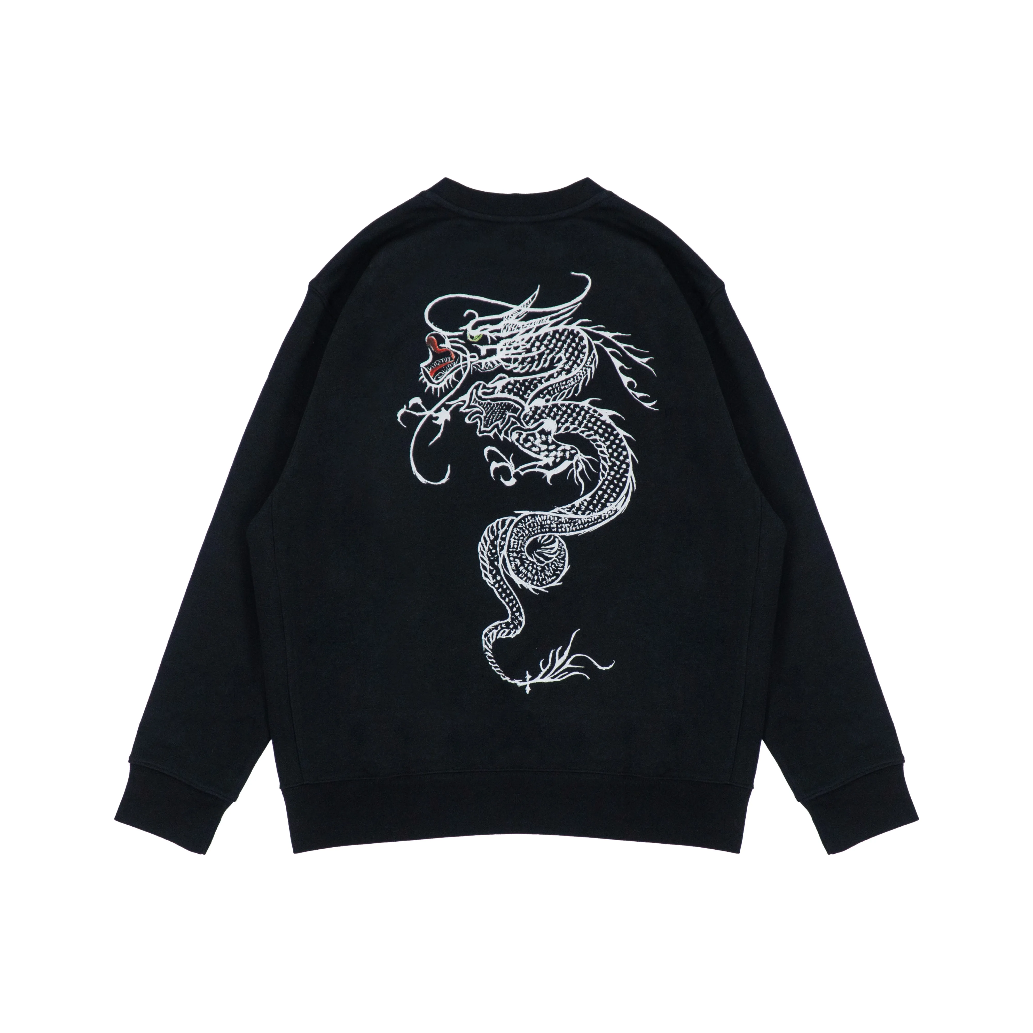 Custom Nike Sweatshirt White Blue Dragon Pattern