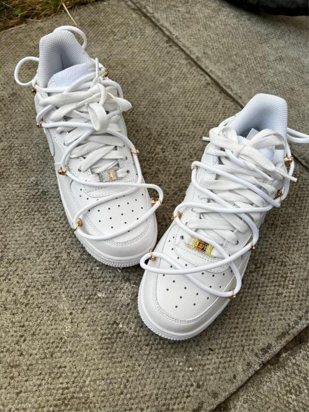 Deconstructed Shoelaces Custom Air Force 1-shecustomize