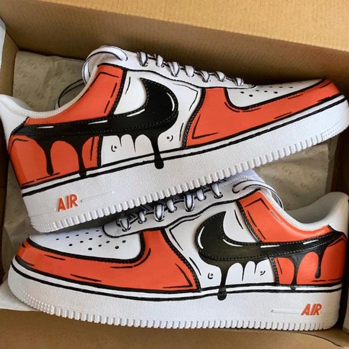 Drip Purple Red Blue Yellow Colorful Air Force 1s Custom Shoes Sneakers-shecustomize