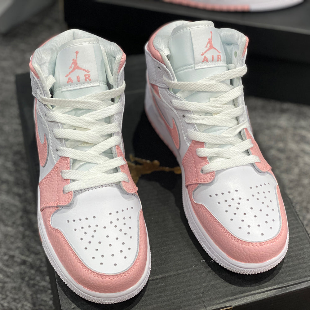Custom Jordans White Pink-shecustomize