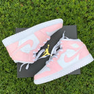 Custom Jordans Baby Pink White