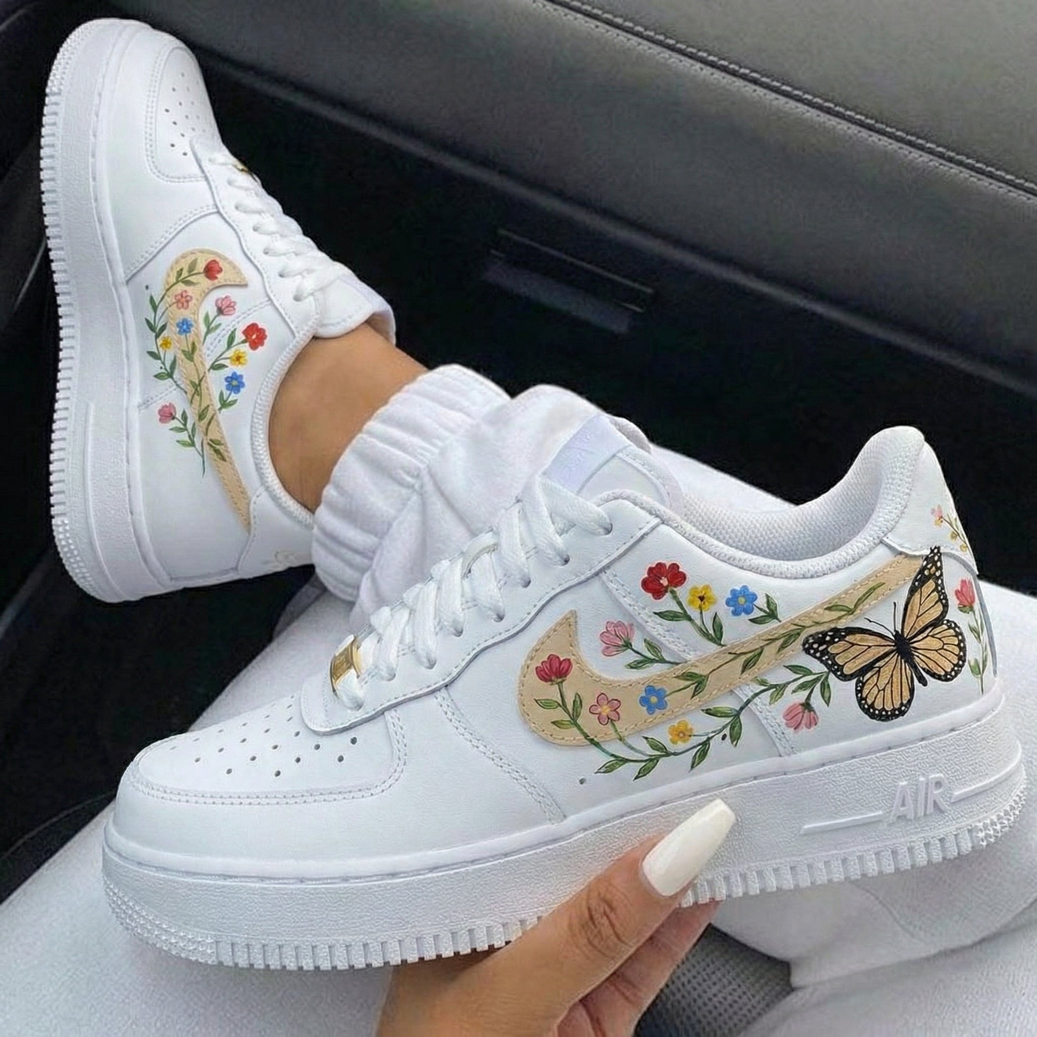 Floral Butterfly Custom Air Force 1-shecustomize
