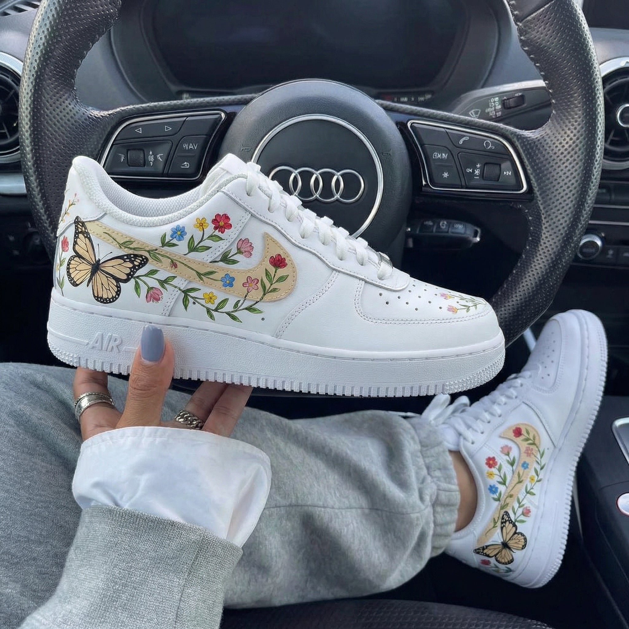 Floral Butterfly Custom Air Force 1-shecustomize