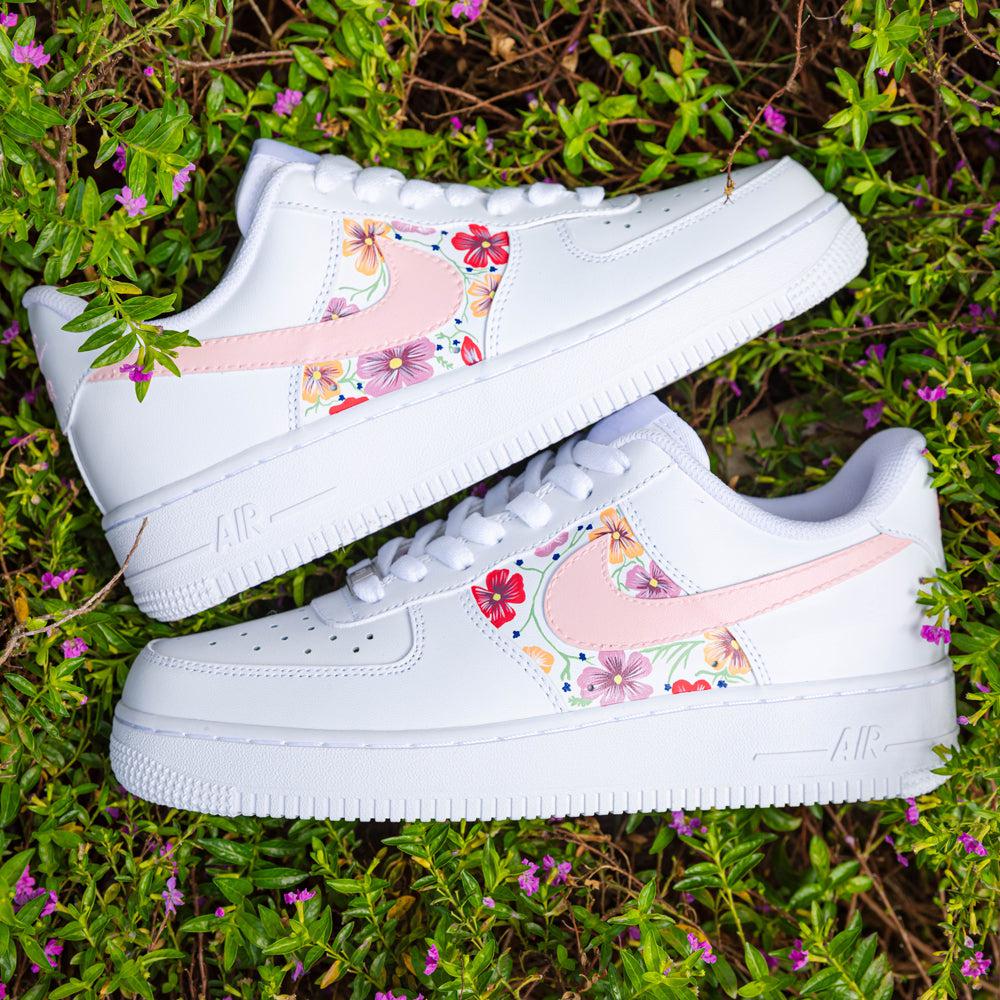 Flowers Air Force 1s Custom Shoes Sneakers-shecustomize