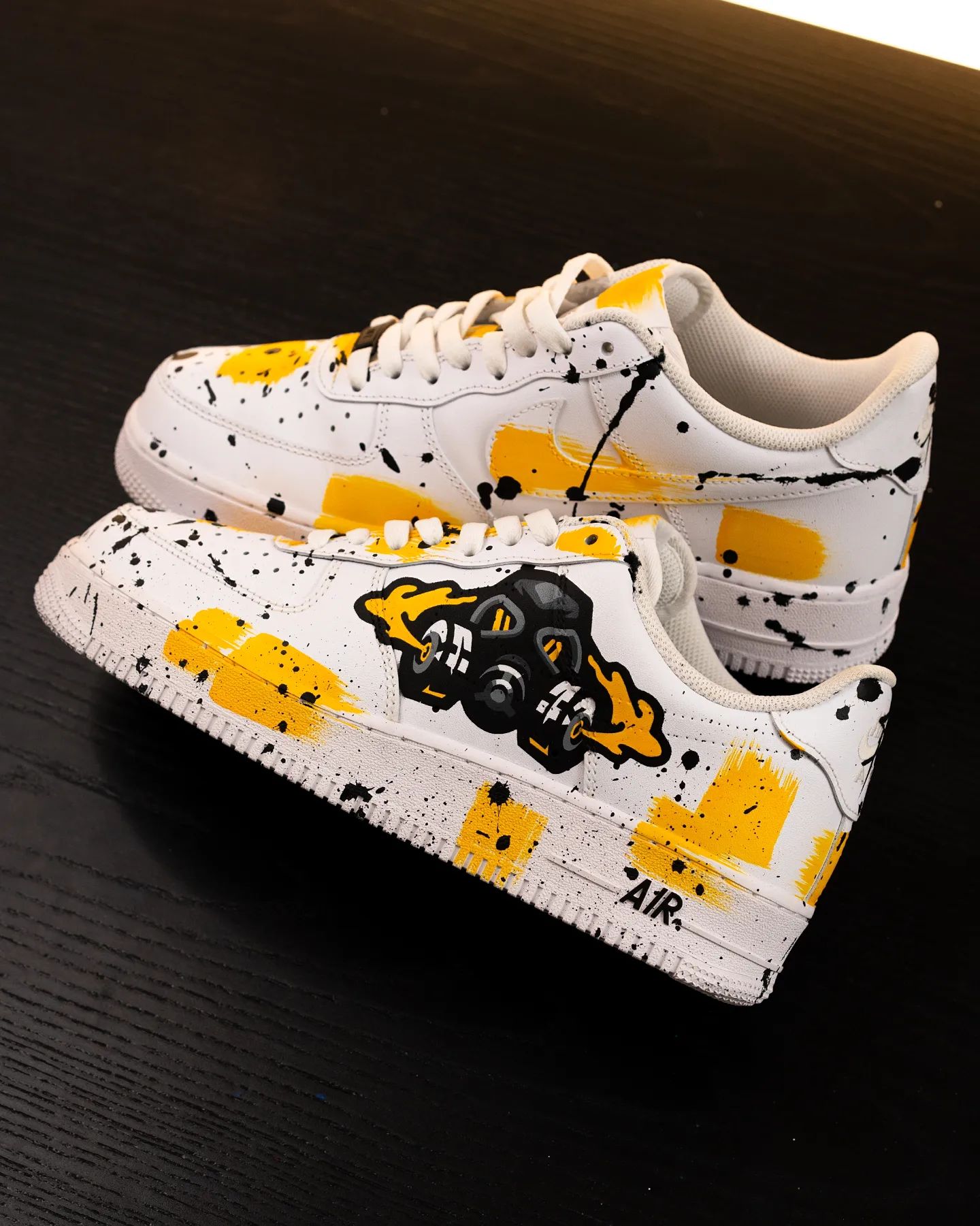 Gas Mask Yellow Black Custom Air Force 1-shecustomize