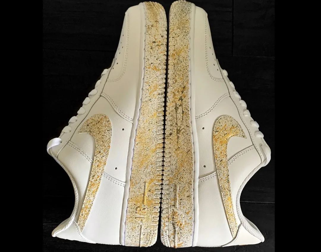 Gold Speckled Custom Air Force 1-shecustomize