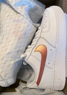 Gold Swoosh Custom Air Force 1-shecustomize