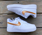 Gold Swoosh Custom Air Force 1-shecustomize