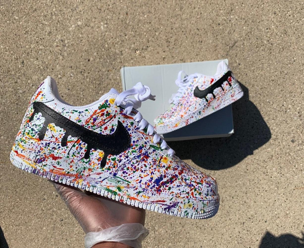 Graffiti Splash Black Custom Air Force 1-shecustomize
