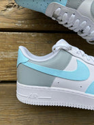Gray Blue Custom Air Force 1-shecustomize
