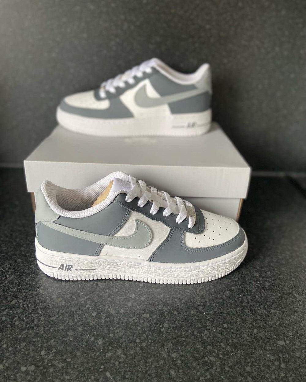 Gray Custom Air Force 1-shecustomize