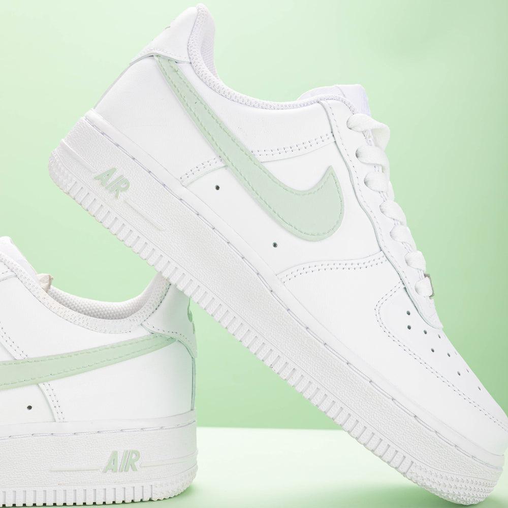Green Air Force 1s Custom Shoes Sneakers-shecustomize