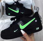 Green Black Custom Air Force 1-shecustomize