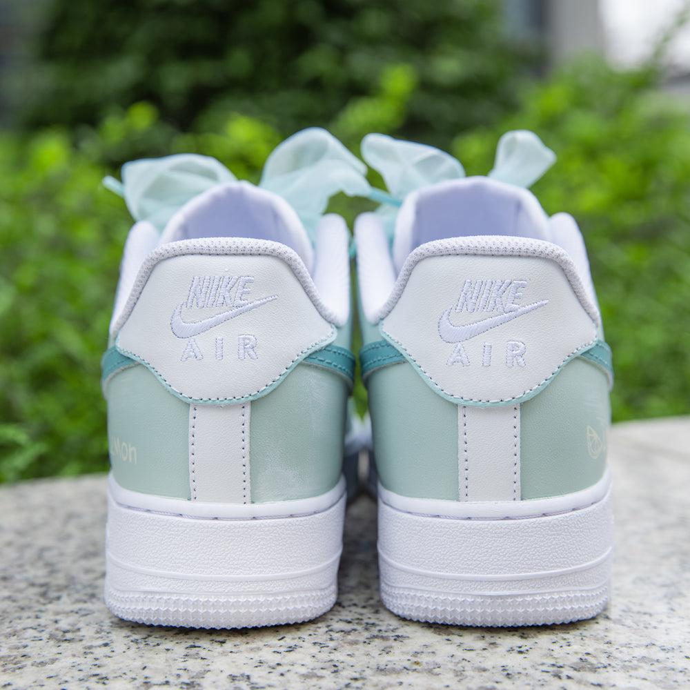 Green Butterfly Leaves Air Force 1s Custom Shoes Sneakers-shecustomize