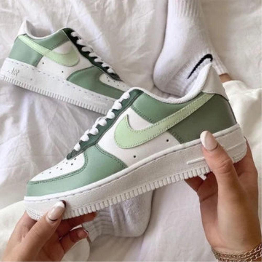 Green Custom Air Force 1-shecustomize