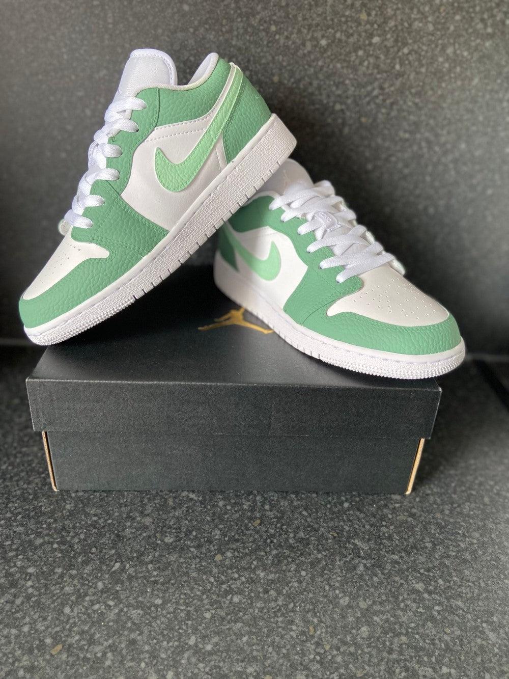 Green Custom Air Jordan 1-shecustomize