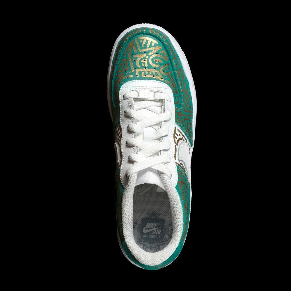 Green Gold Doodle Custom Air Force 1-shecustomize